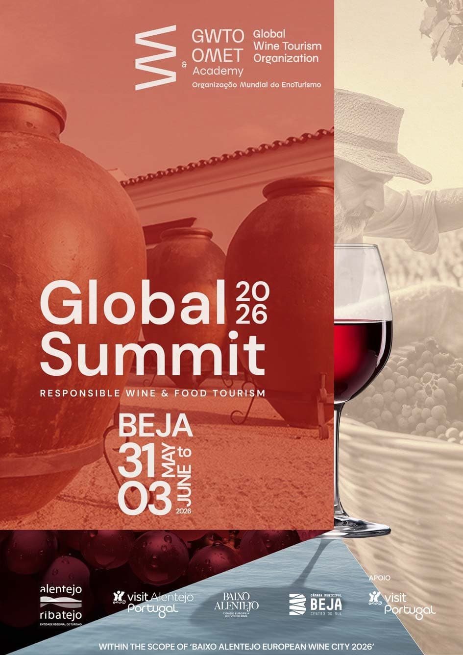GWTO Global Summit 2026 — Responsible Wine & Food Tourism, Beja, Portugal, May 31 to June 3